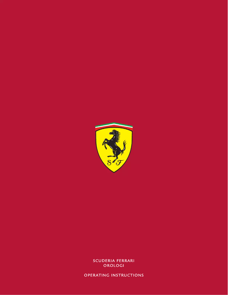 Page 1 of the manual User Manual Ferrari Pit Crew 830325