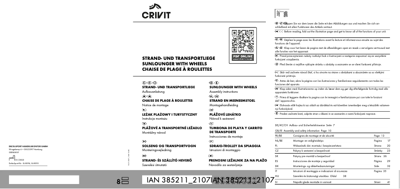 Page 1 of the manual User Manual Crivit IAN 385211