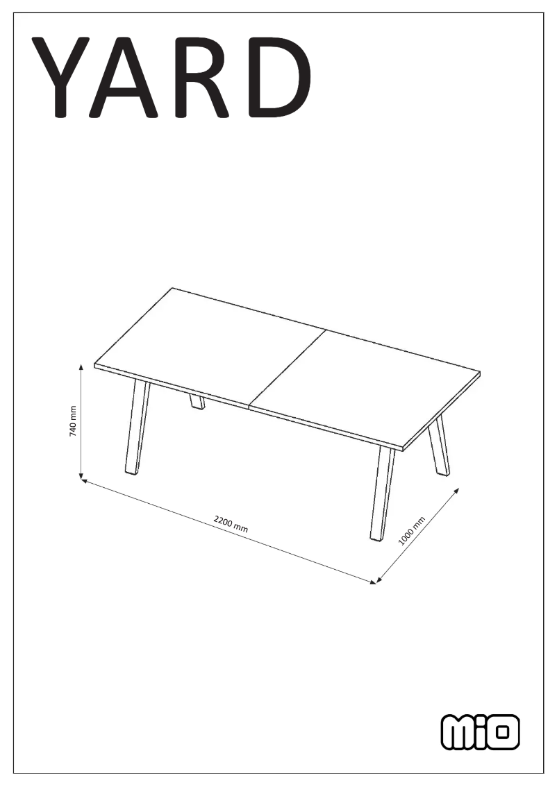 Image de la première page du manuel de l'appareil Yard