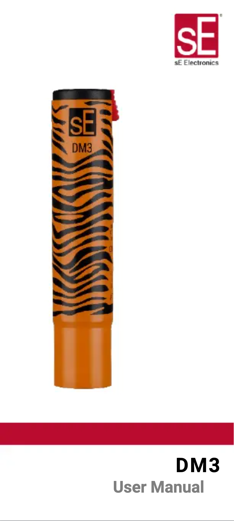 Page 1 of the manual User Manual SE Electronics DM3