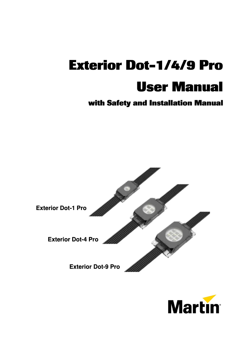 Page 1 of the manual User Manual Martin Exterior Dot-4 Pro