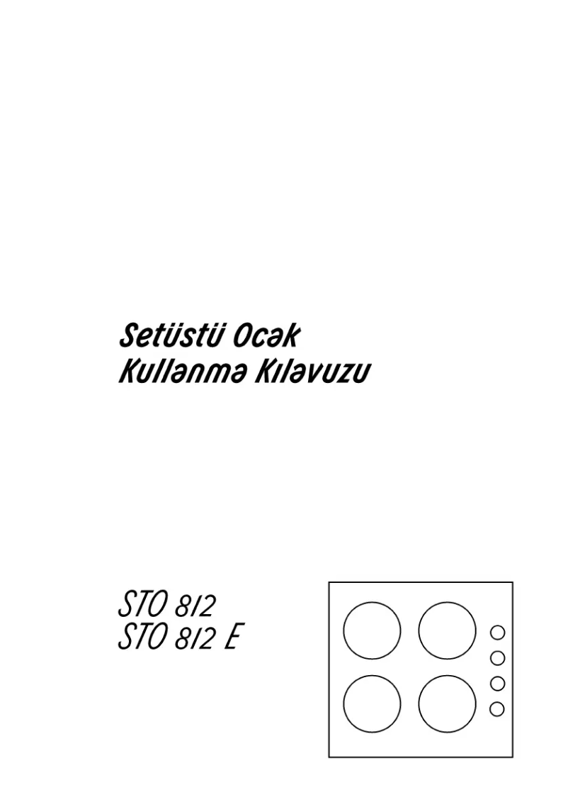 Page 1 of the manual User Manual Arçelik STO 812