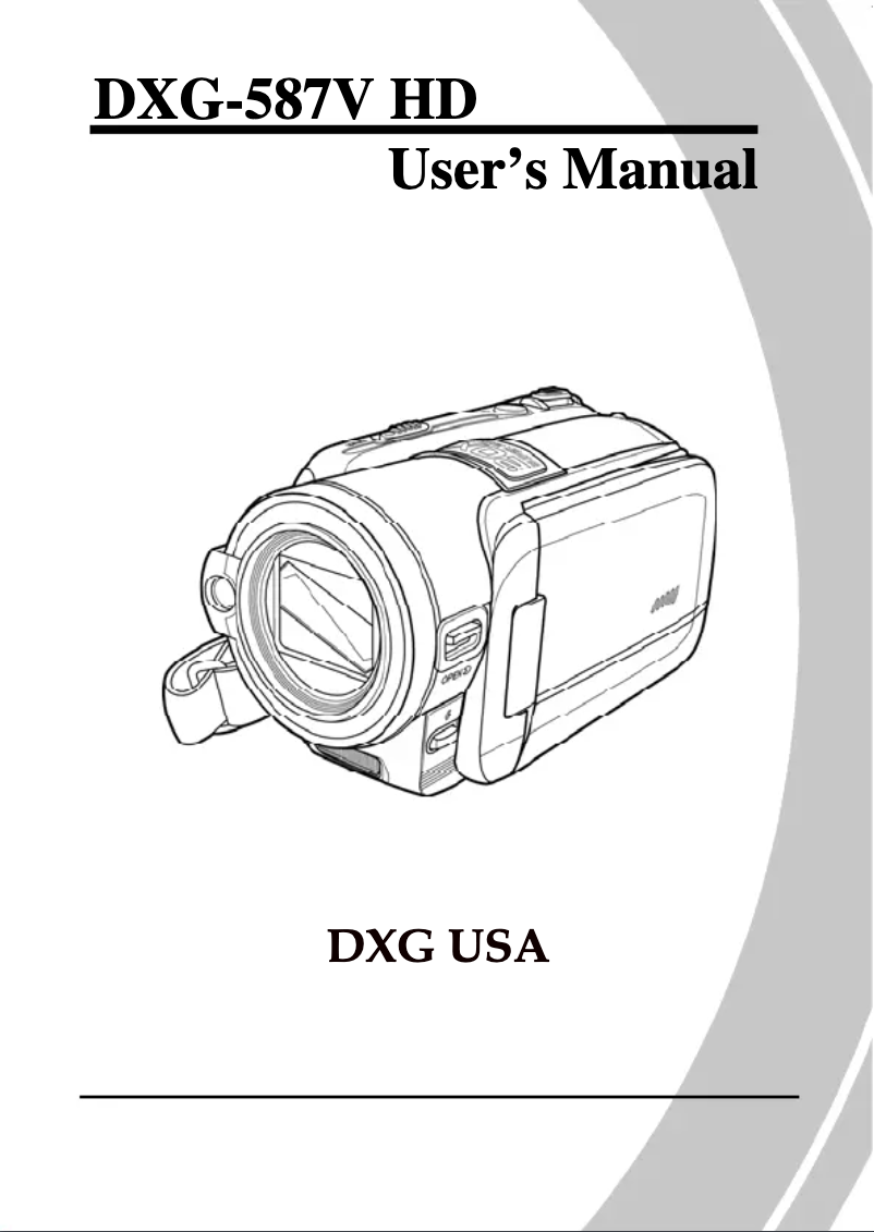 First page image of the manual for DXG-587V