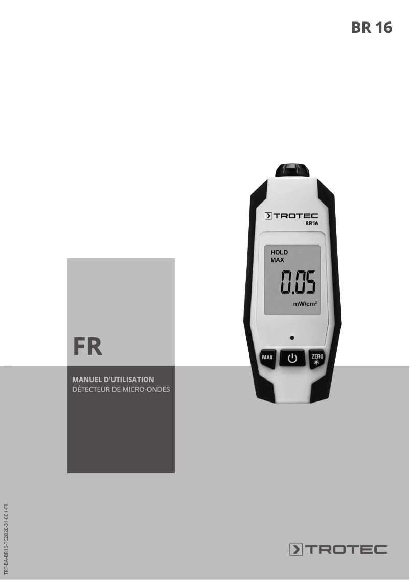 Page 1 of the manual User Manual Trotec BR16