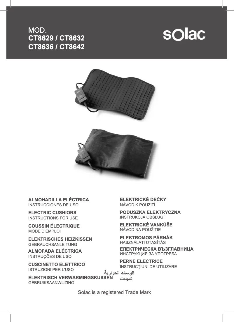 Page 1 of the manual User Manual Solac CT8629