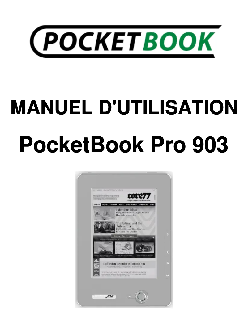 Page 1 of the manual User Manual PocketBook Pro 903