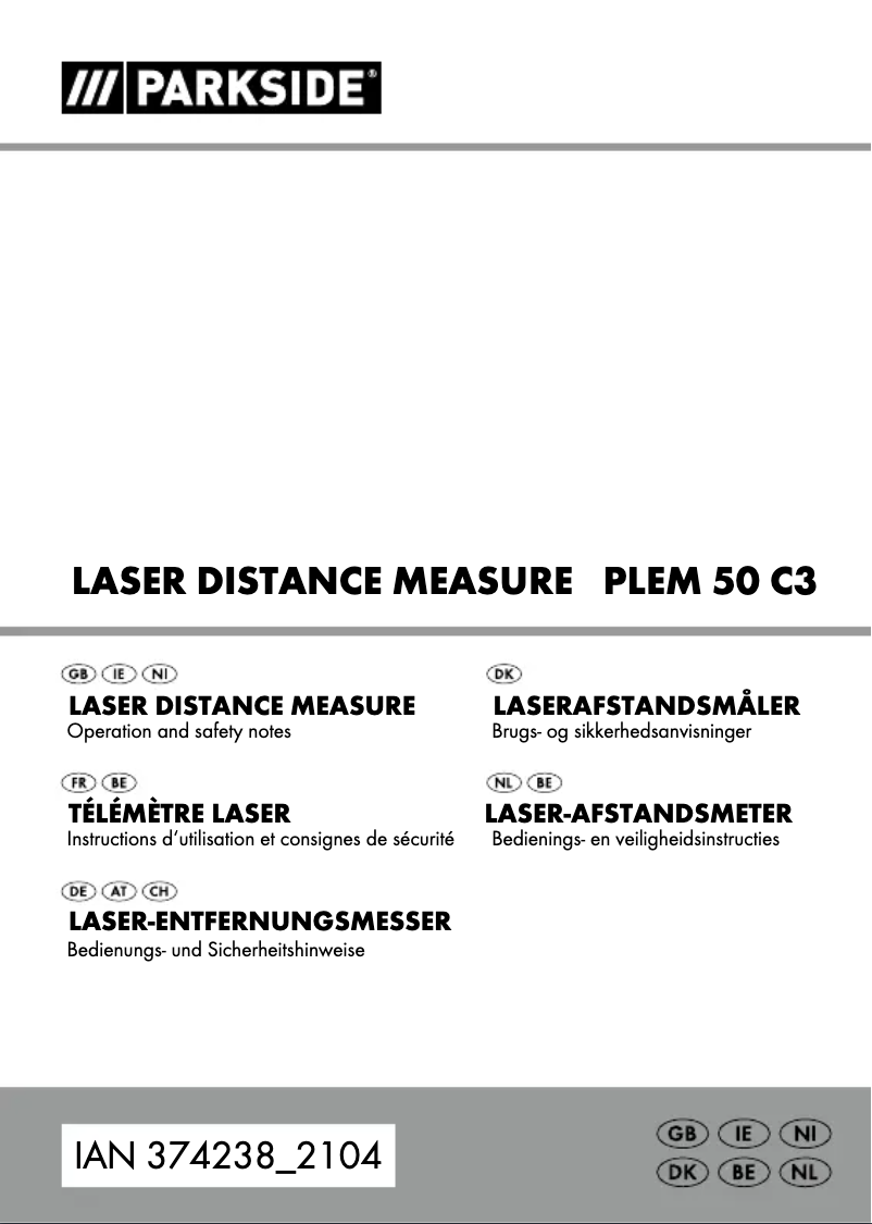 Page 1 of the manual User Manual Parkside PLEM 50 C3