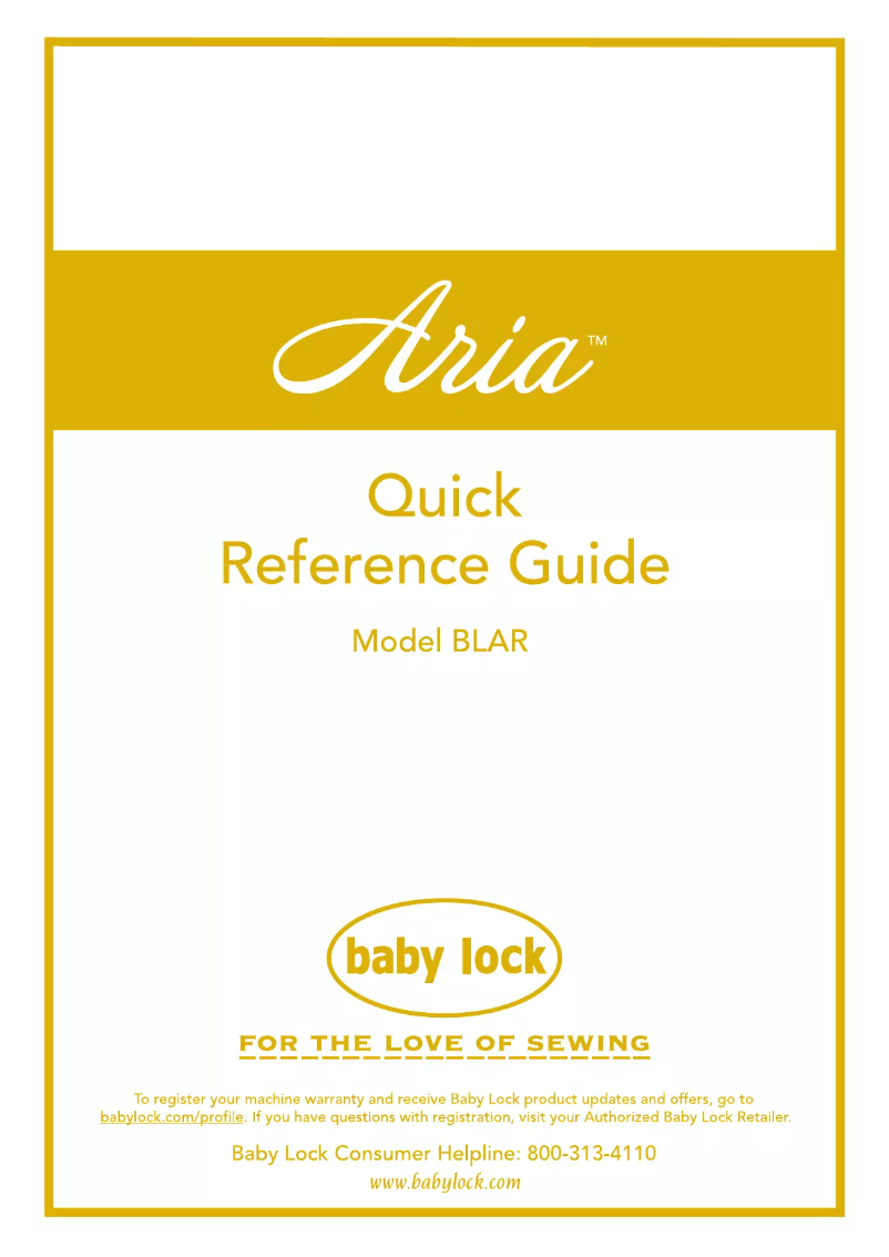 Page 1 of the manual User Manual Baby Lock Aria