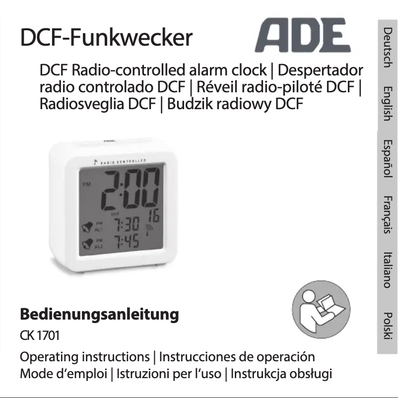 Page 1 of the manual User Manual ADE CK 1701