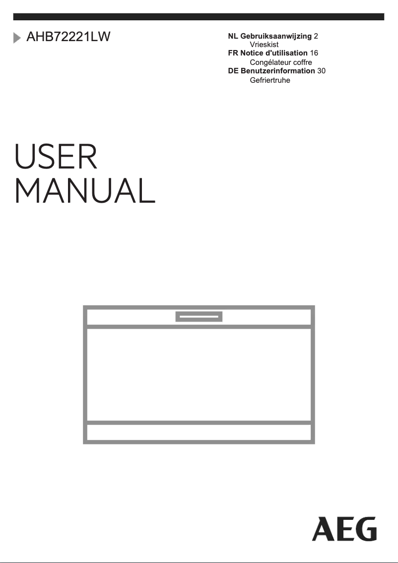 First page image of the manual for AHB72221LW