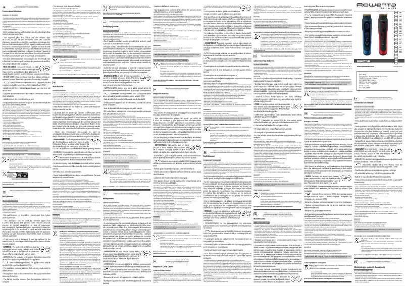Page 1 of the manual User Manual Rowenta Selectium 8-in-1 TN9400