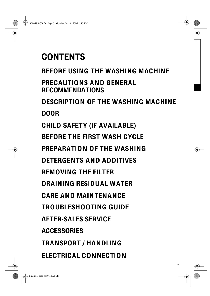 First page image of the manual for AWO/D 4110 WP