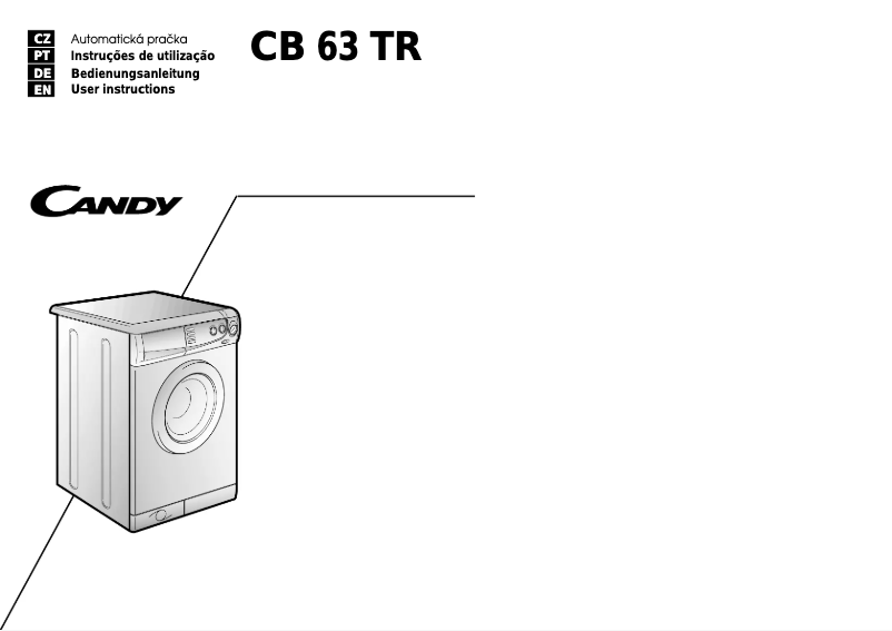 Page 1 of the manual User Manual Candy CB63TR