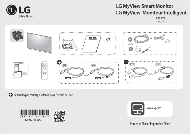 First page image of the manual for MyView 27SR73U