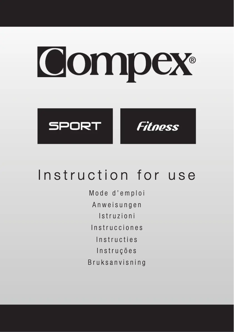 First page image of the manual for Sport