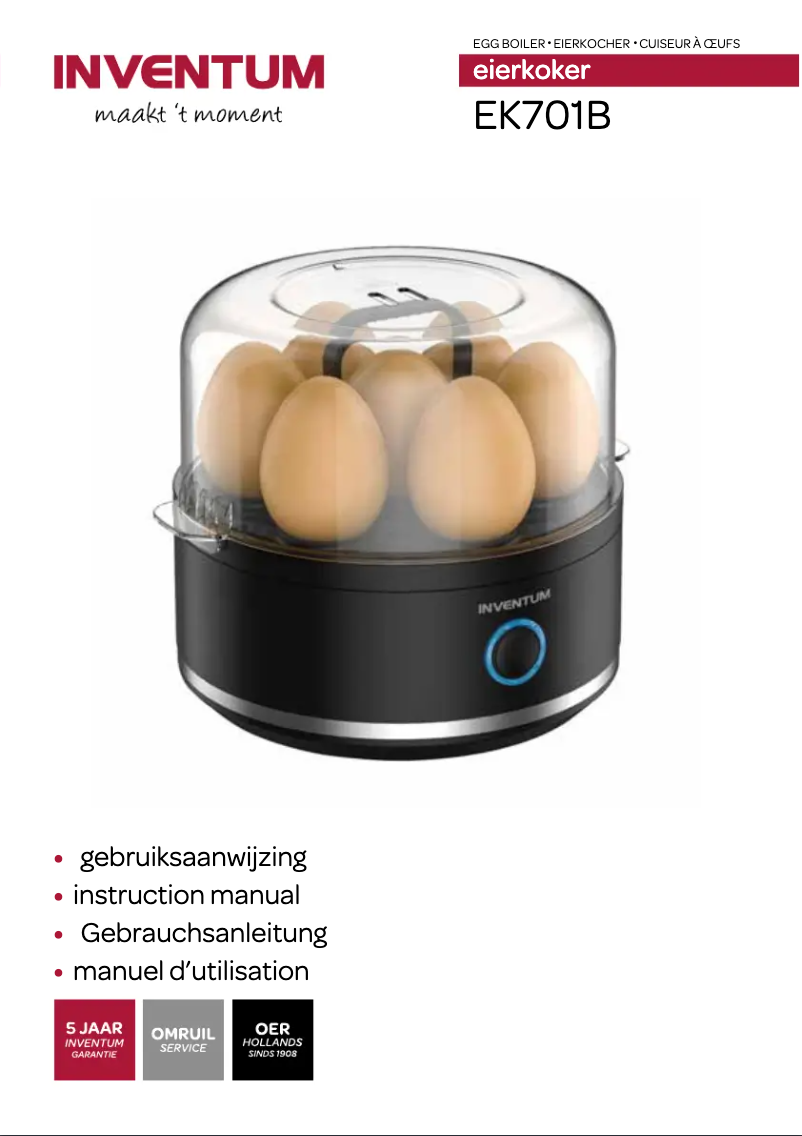 First page image of the manual for EK701B