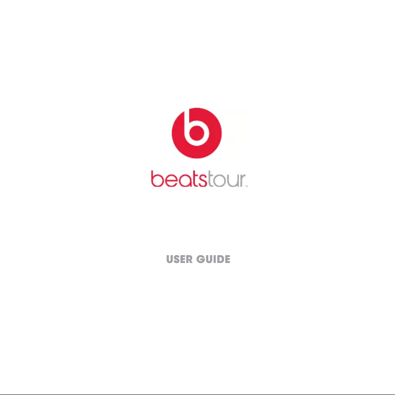 Page 1 of the manual User Manual Beats Tour