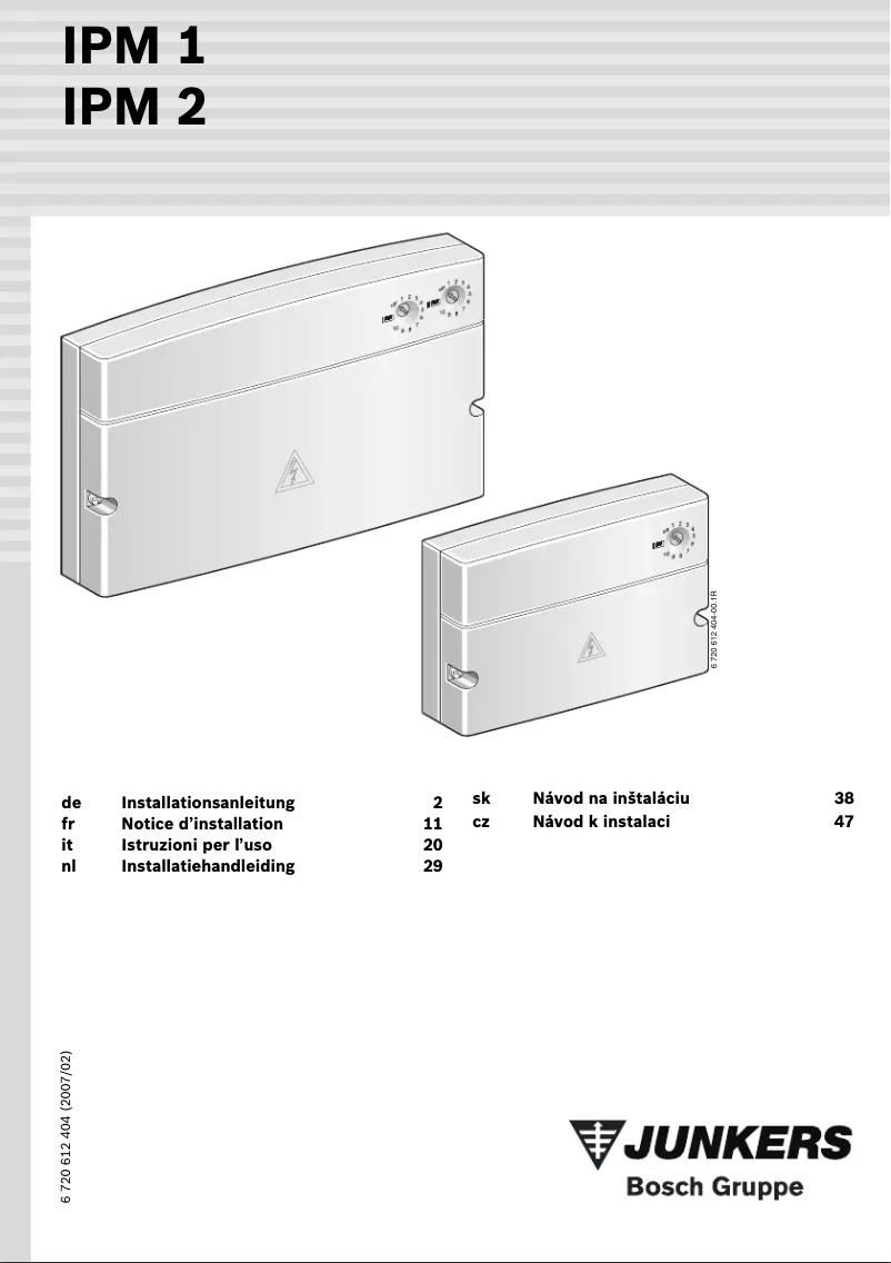 First page image of the manual for IPM 2