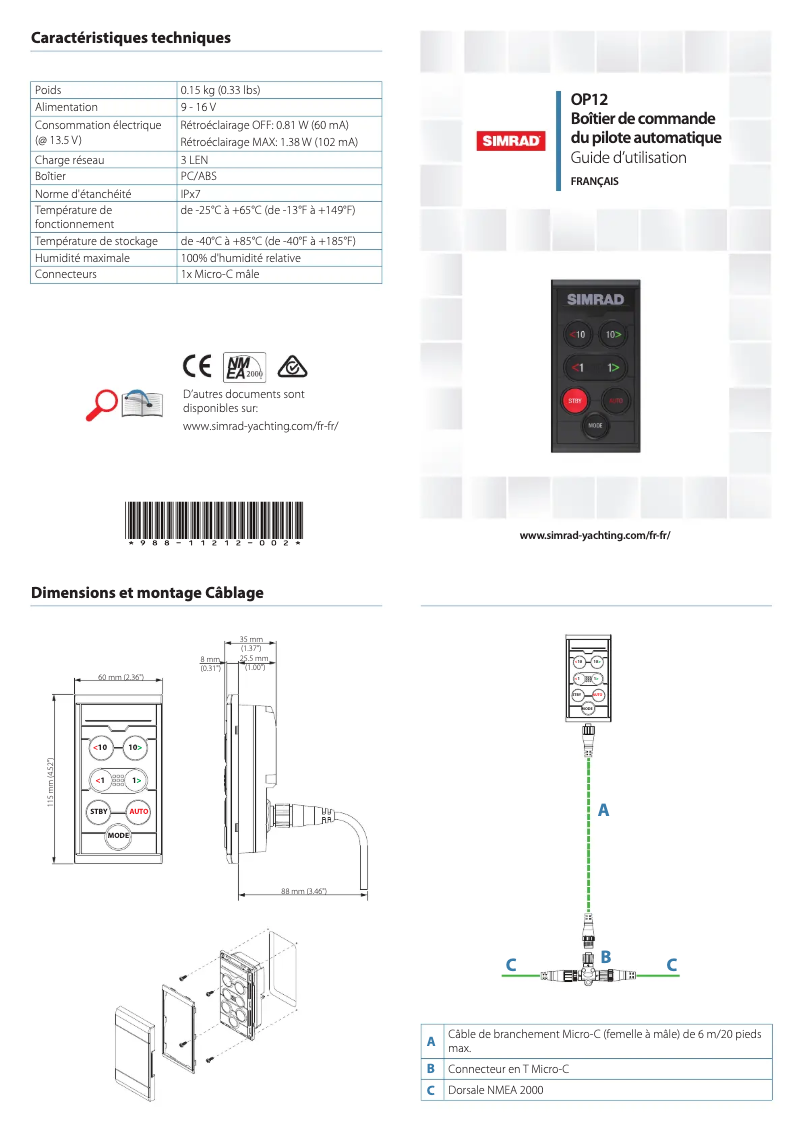First page image of the manual for OP12