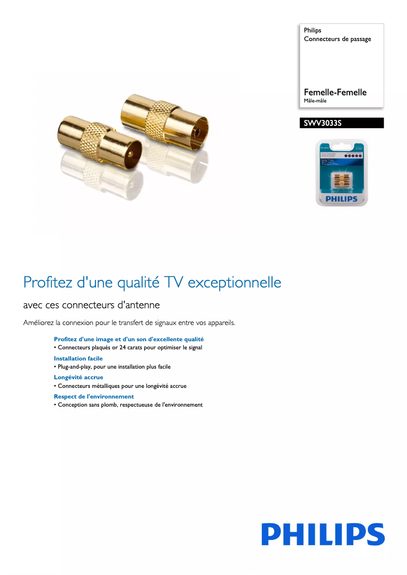 First page image of the manual for SWV3033S