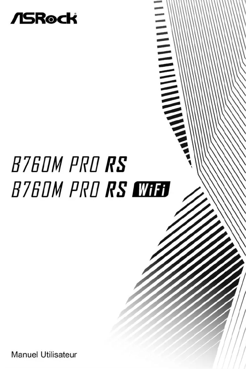 Image de la première page du manuel de l'appareil B760M Pro RS WiFi