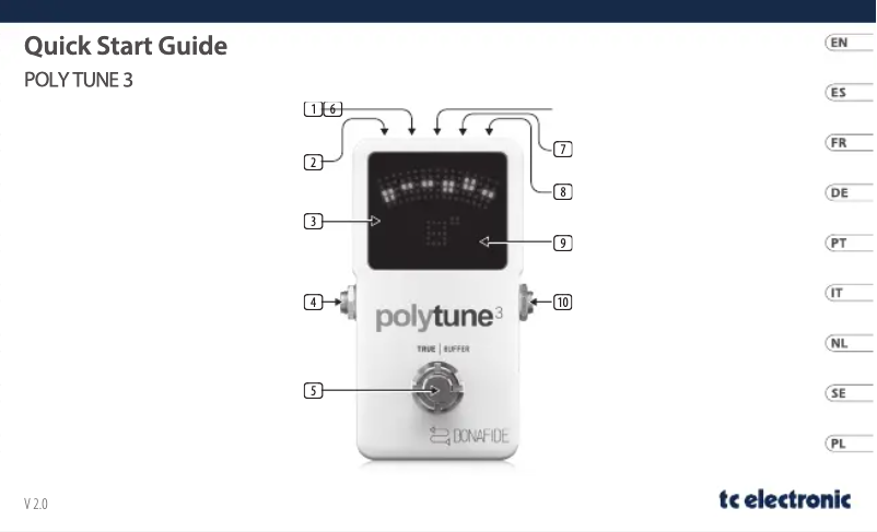 First page image of the manual for PolyTune 3
