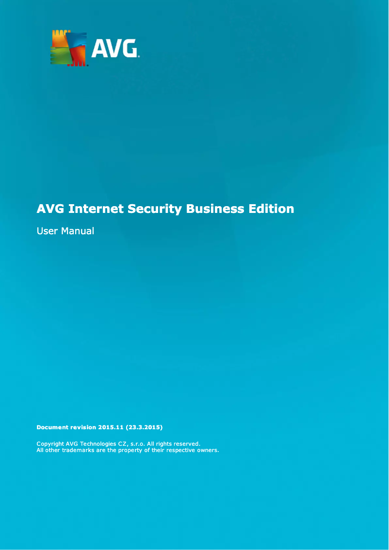 Image de la première page du manuel de l'appareil Internet Security Business Edition (2015)