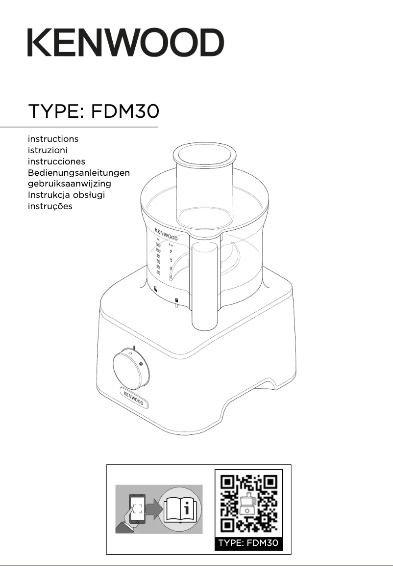 Page 1 of the manual User Manual Kenwood Multipro Compact FDM301SS