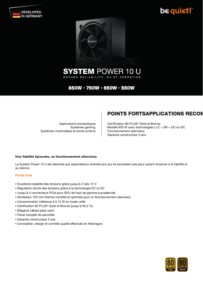 Image de la première page du manuel de l'appareil System Power 10 U