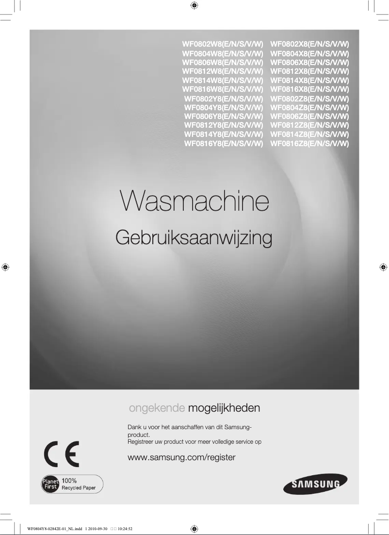 First page image of the manual for WF0804Z8