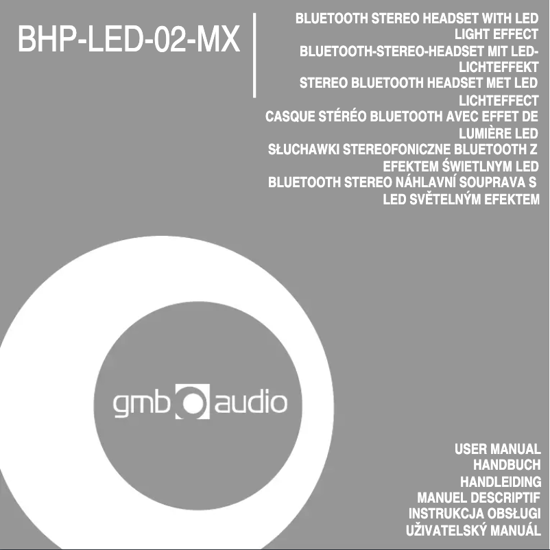 Page 1 of the manual User Manual Gembird BHP-LED-02-MX