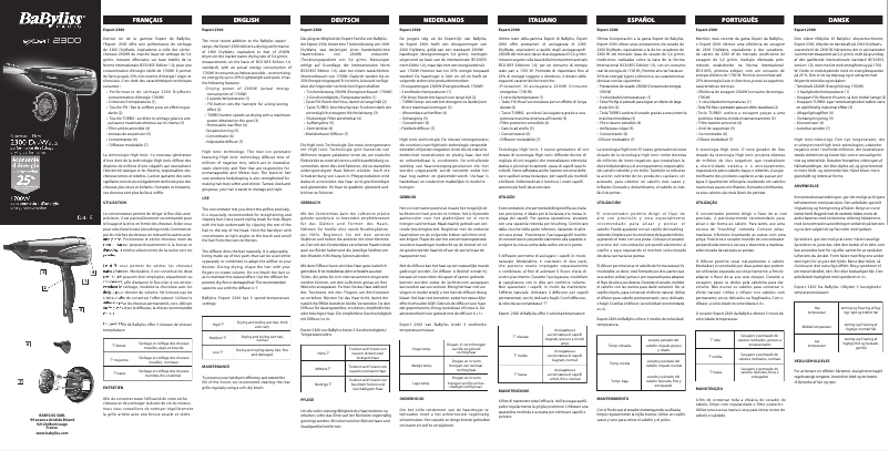 Page 1 of the manual User Manual BaByliss D361E