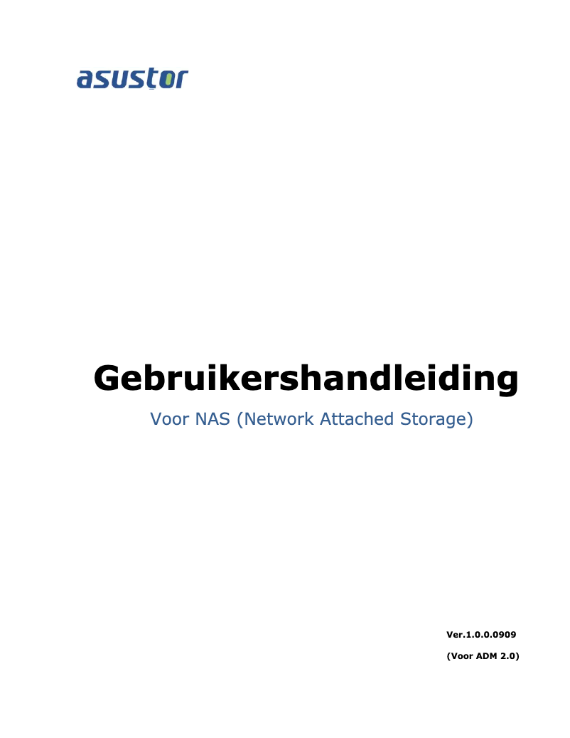 First page image of the manual for AS-602T 8TB