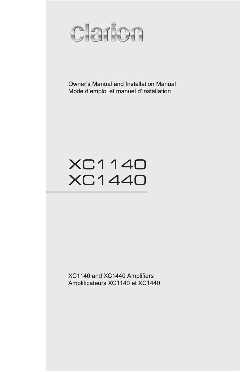 Image de la première page du manuel de l'appareil XC1440