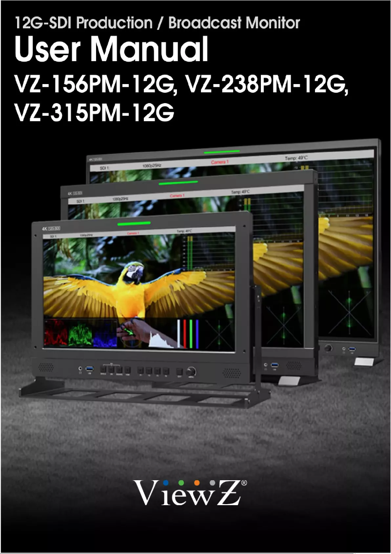 Page 1 of the manual User Manual ViewZ VZ-315PM-12G