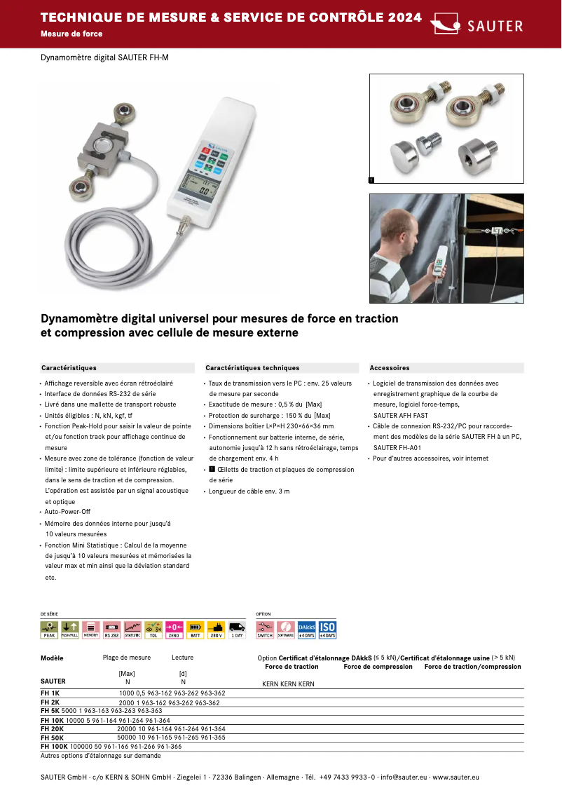 Page 1 of the manual Brochure Kern FH 100KUK