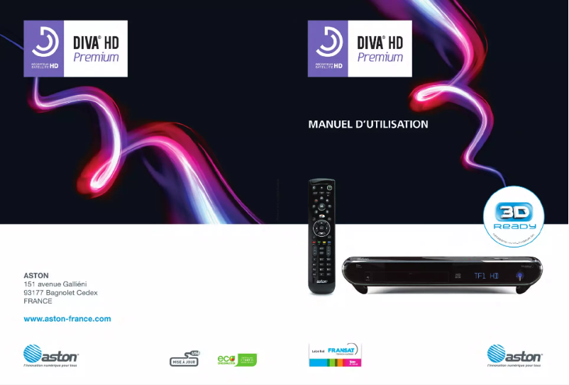 First page image of the manual for Diva HD Premium