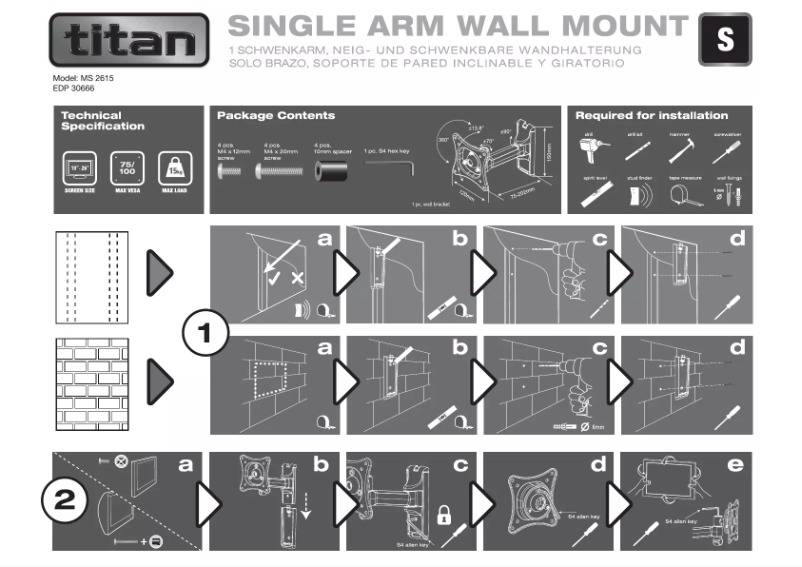 Page 1 of the manual User Manual Titan MS 2615