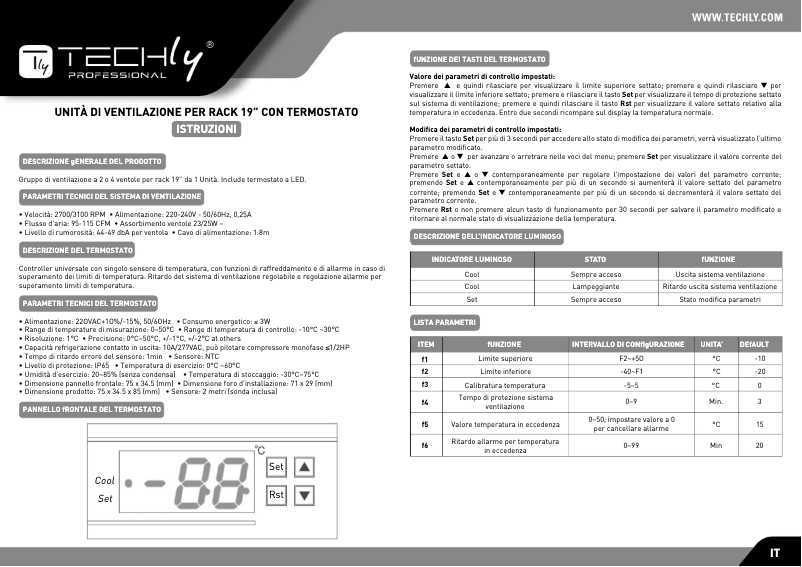 Page 1 of the manual User Manual Techly I-CASE FAN-TC2B