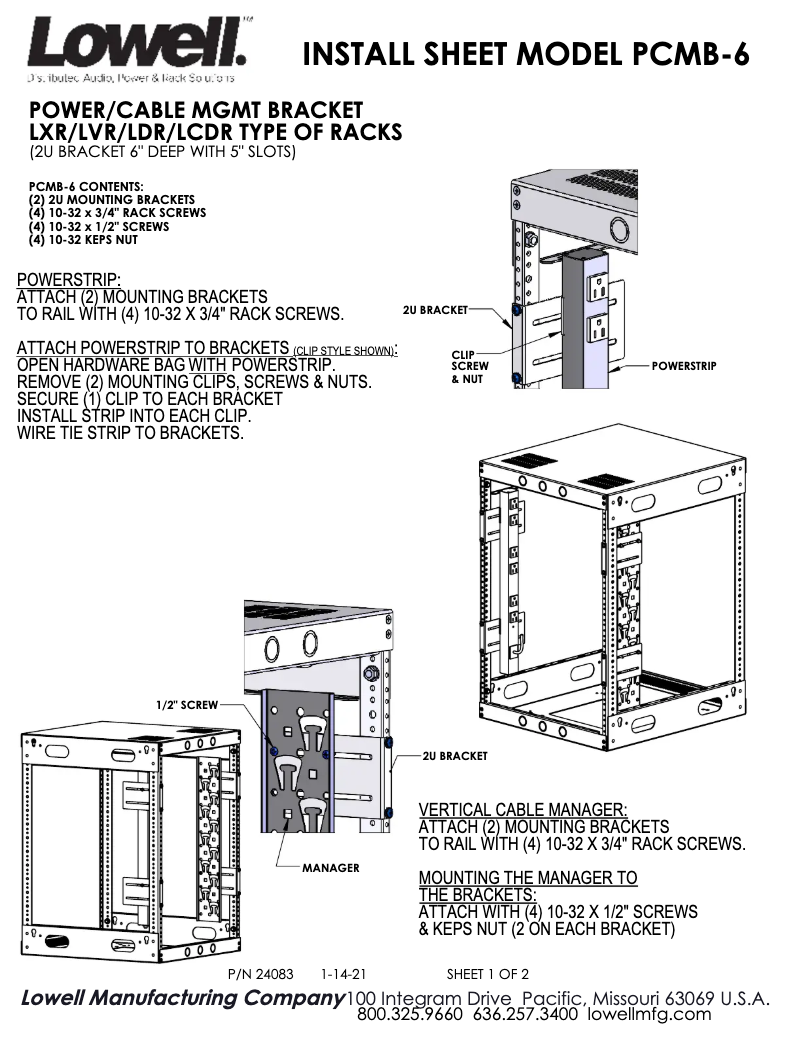 First page image of the manual for PCMB-6