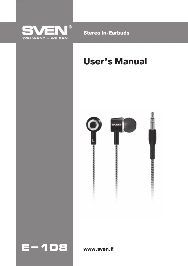 Page 1 of the manual User Manual Sven E-108