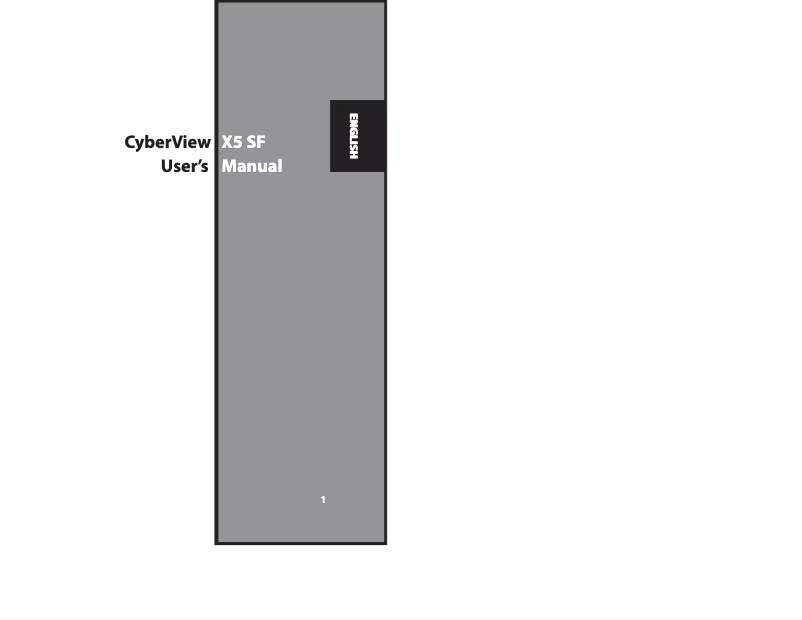 Page 1 of the manual User Manual Reflecta CyberView X5 SF