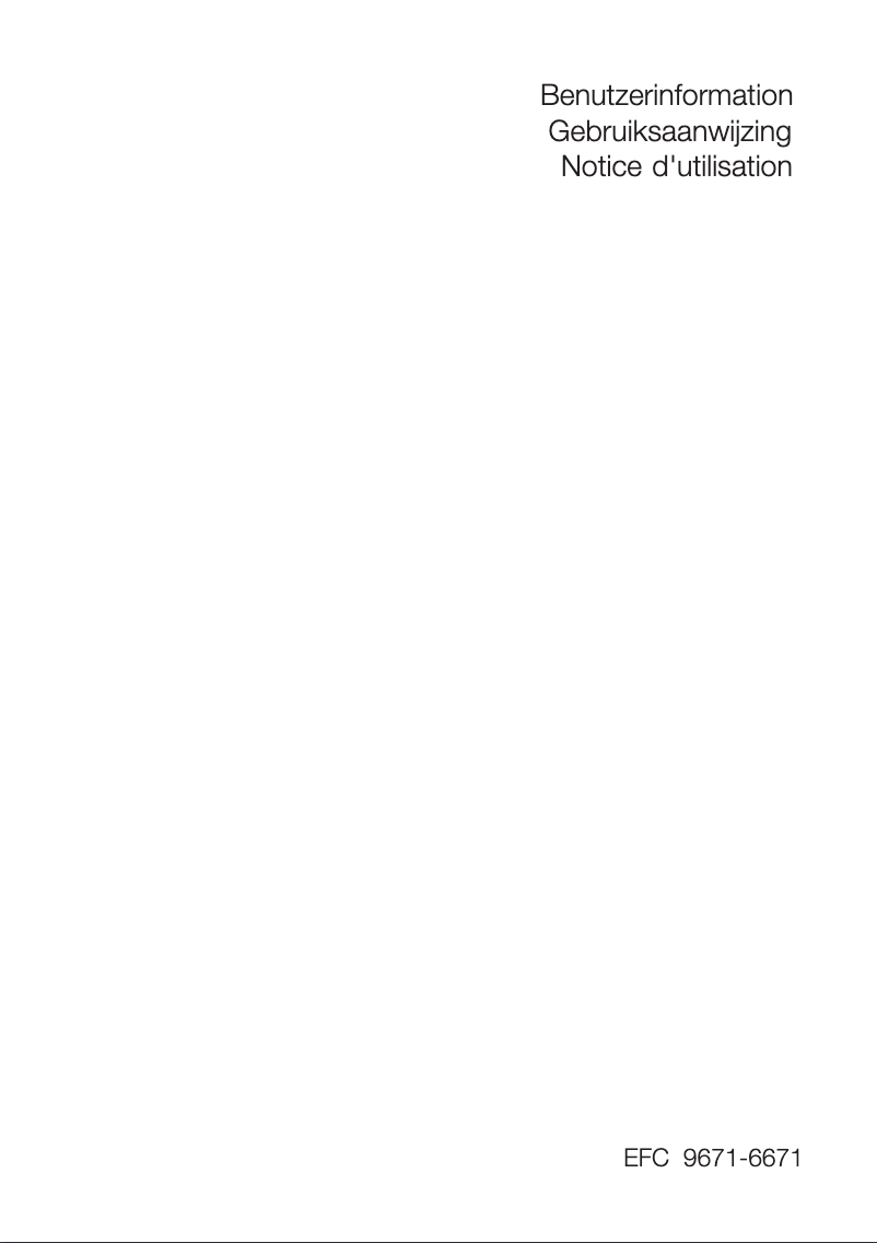 First page image of the manual for EFC 9671 x