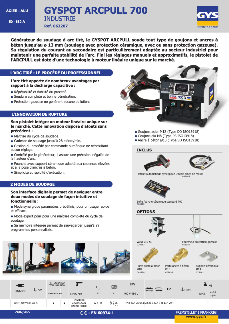 Image de la première page du manuel de l'appareil Arcpull 700