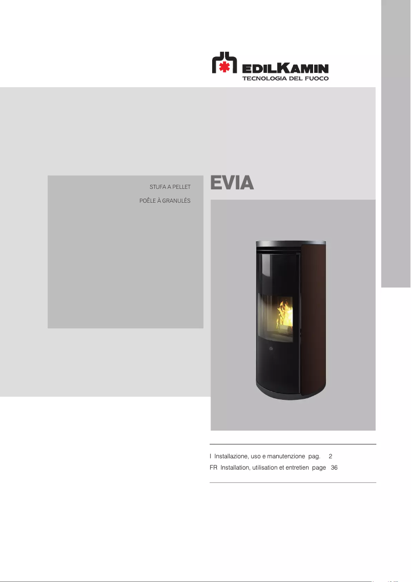 Page 1 of the manual User Manual Edilkamin EVIA
