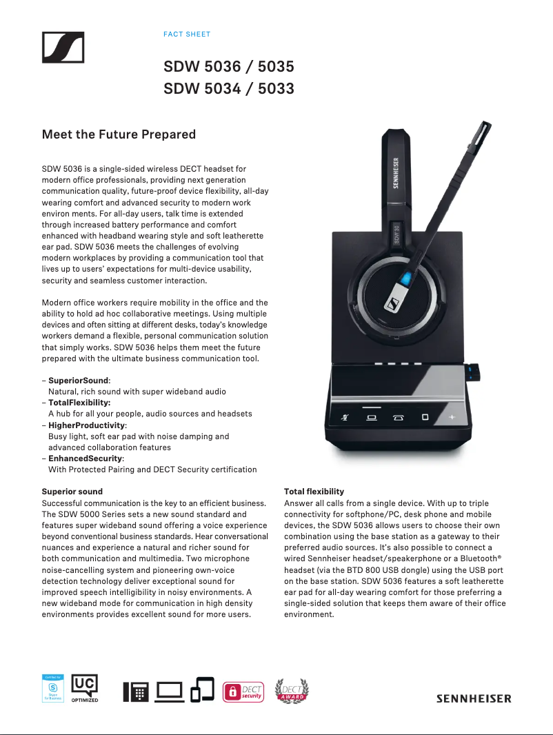 Image de la première page du manuel de l'appareil SDW 5036