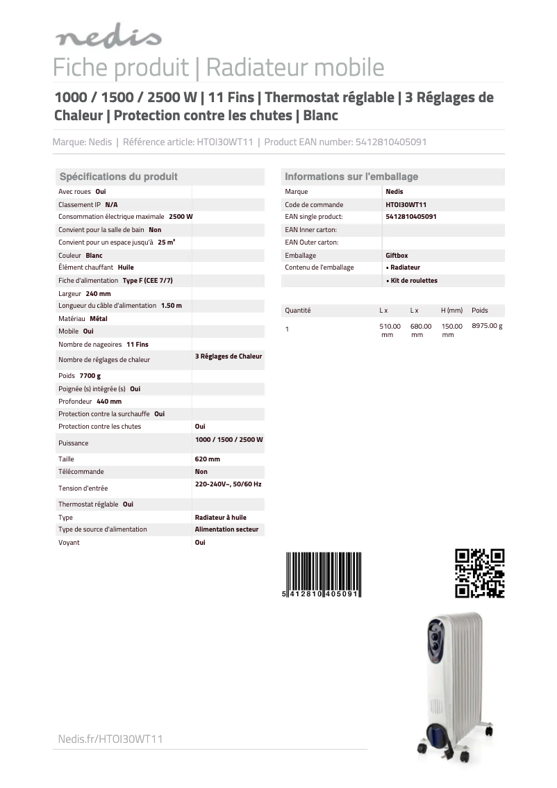 First page image of the manual for HTOI30WT11