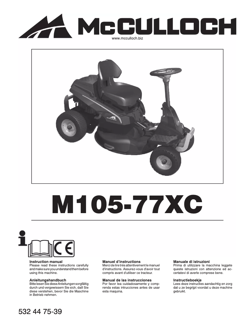 First page image of the manual for M105-77XC