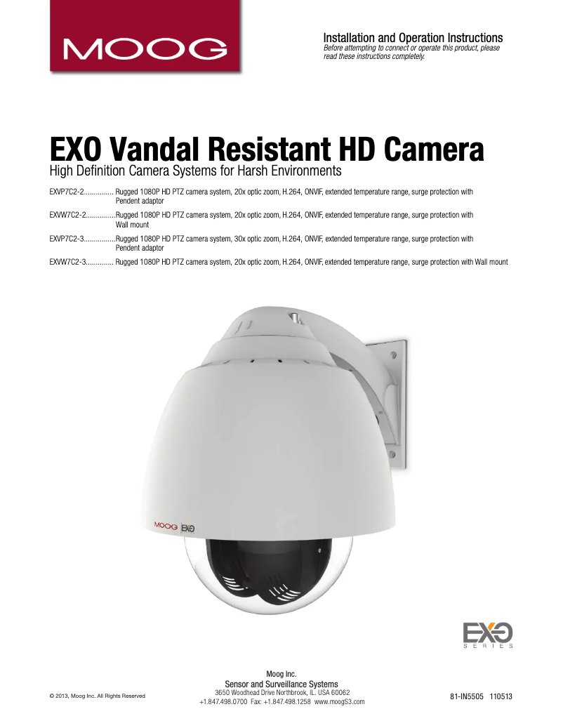 First page image of the manual for EXVW7C2-2