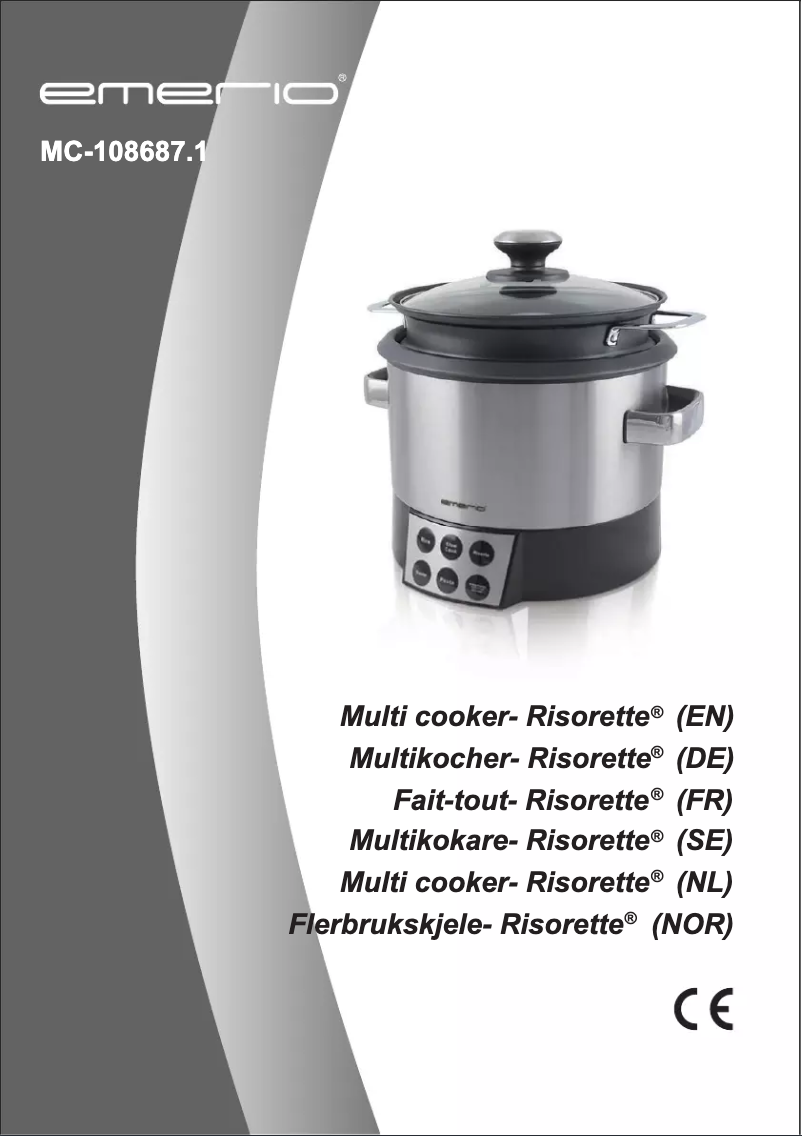 Page 1 de la notice Manuel utilisateur Emerio Risorette MC-108687.1